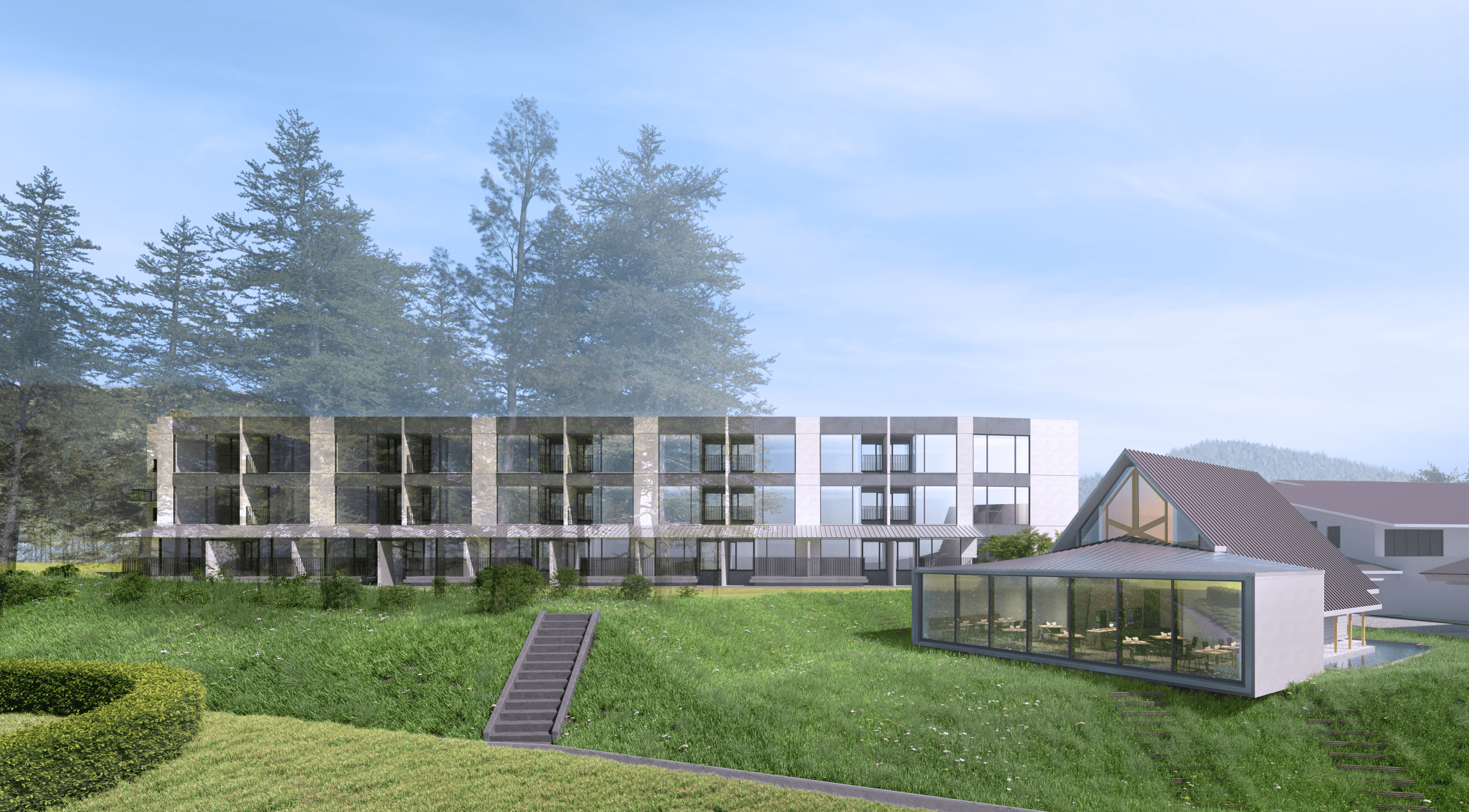 西面外観完成予想図