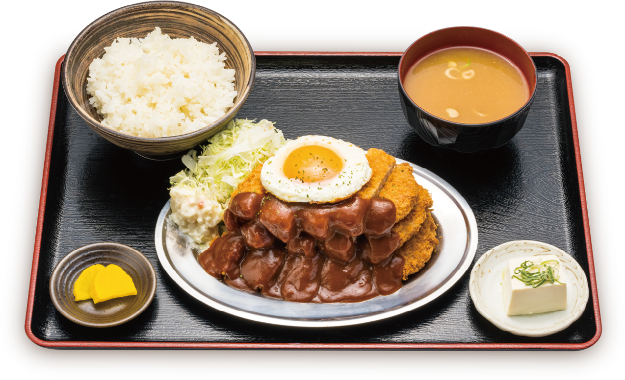 なんとトンカツ3枚！メガトンカツ定食