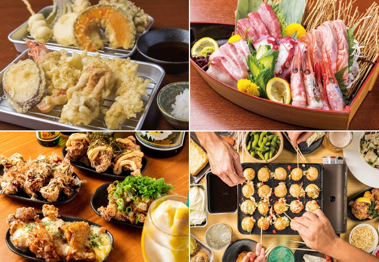 天ぷら、から揚げなど名物がずらり!