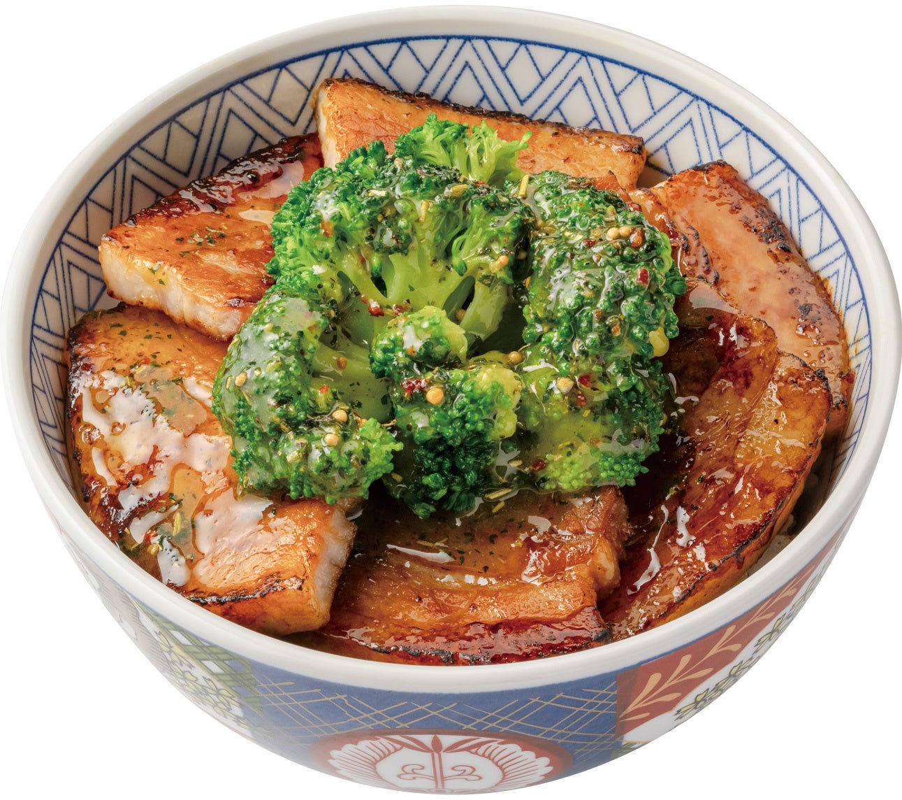 ブロッコリーアヒージョ豚丼