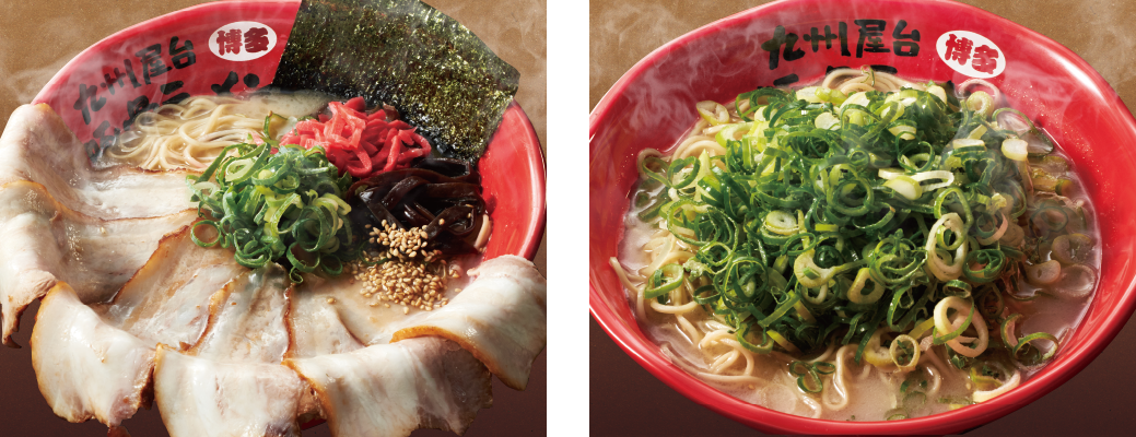（左）チャーシューメン（右）ねぎラーメン