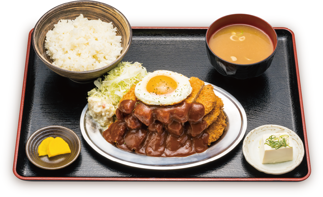 なんとトンカツ3枚！メガトンカツ定食