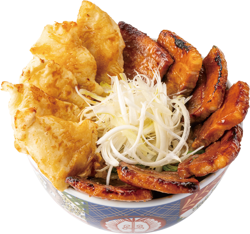 とり天と豚丼