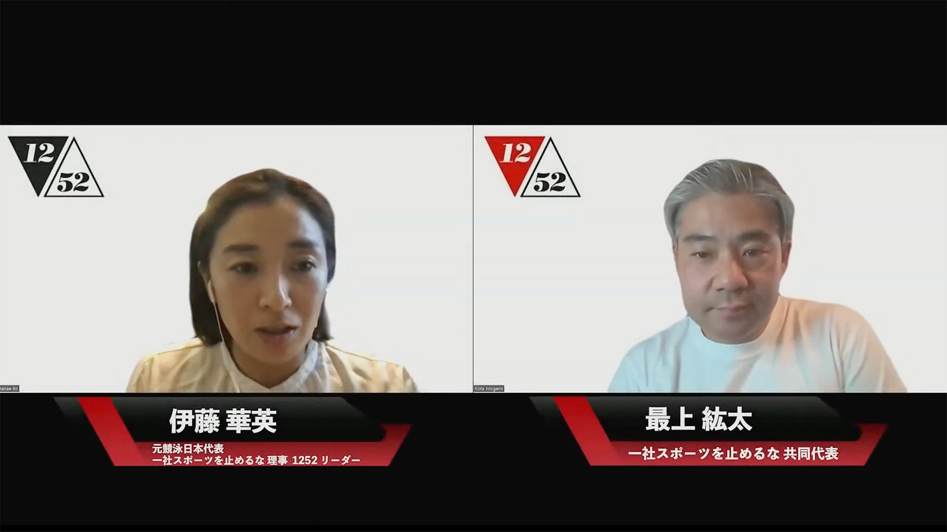 理事：伊藤華英　共同代表理事：最上絋太　プレゼンの様子