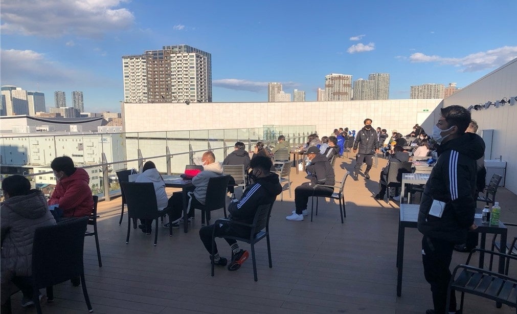 パブリックビューイングの様子