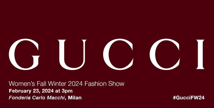 GUCCI WOMEN’S FW24 Fashion Show by Sabato De Sarno on Feb 23, 2024 in Milan GUCCI WOMEN’S FW24 Fashion Show by Sabato De Sarno on Feb 23, 2024 in Milan