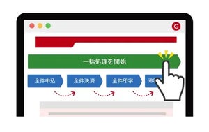 ワンクリックで処理完了する機能