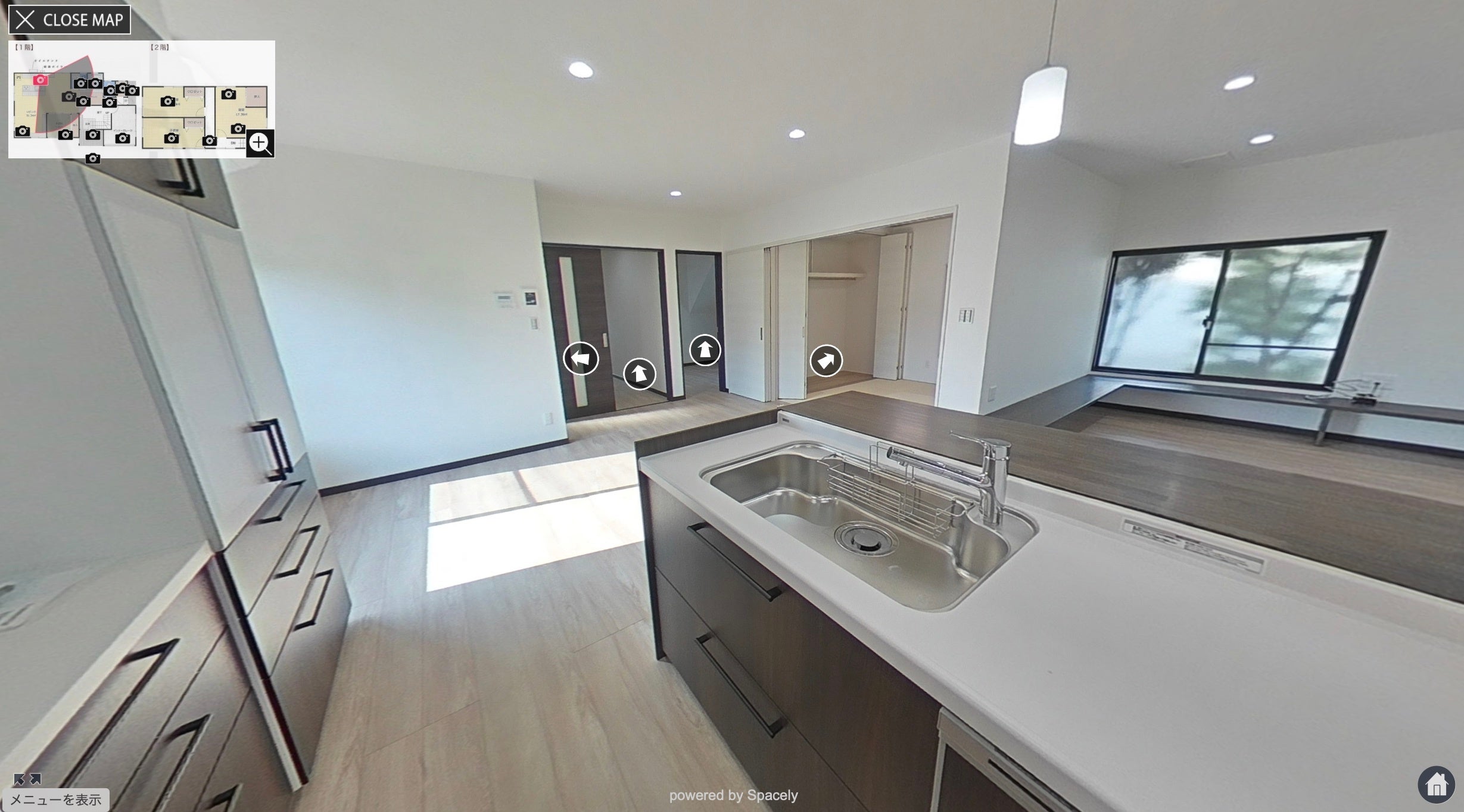 移住者支援住宅のVR内見（リビング）