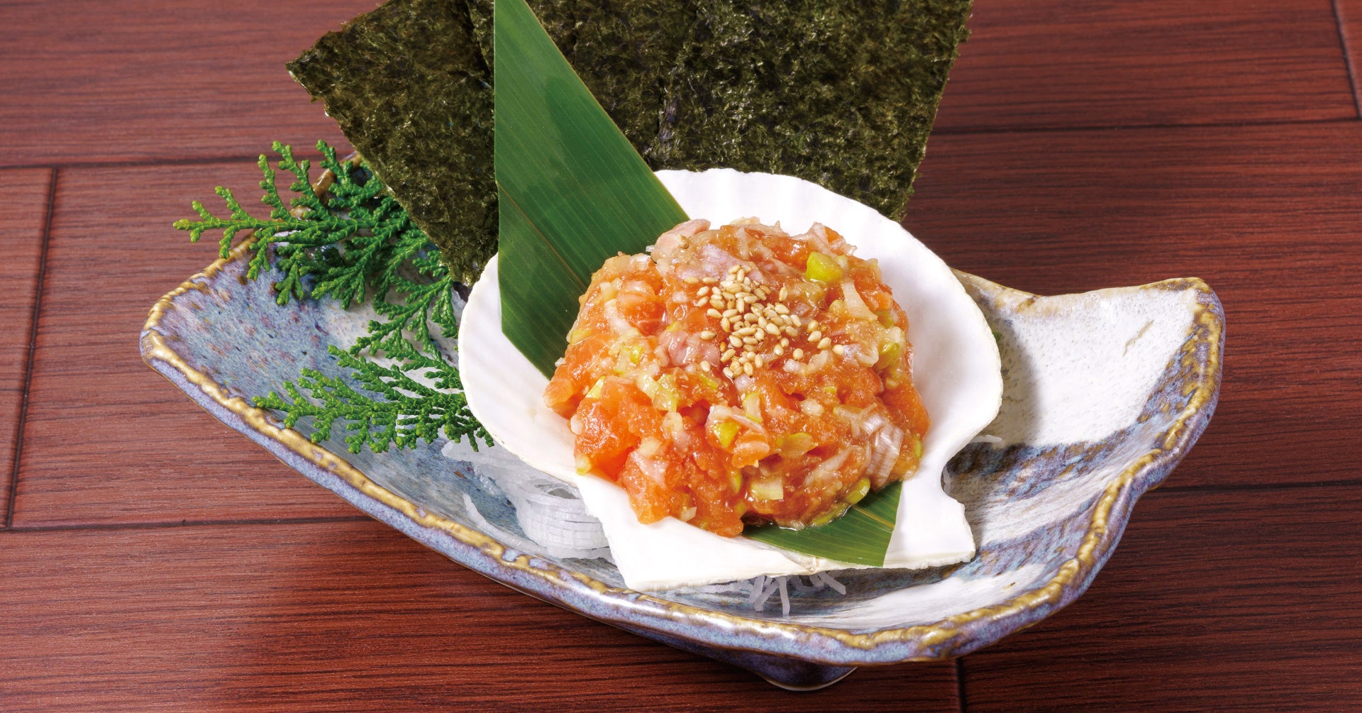 サーモンのなめろう