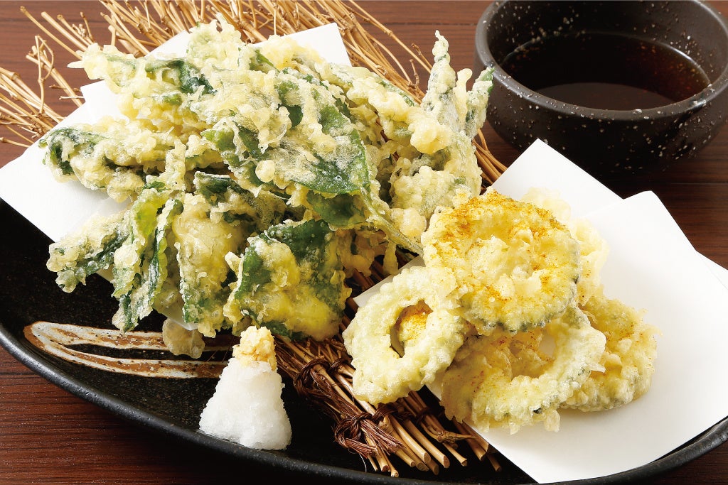 ゴーヤとモロヘイヤの合盛り天ぷら