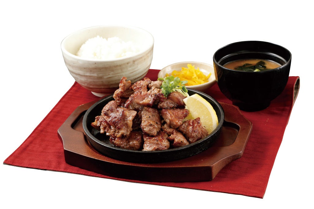 牛カルビ一口ステーキ定食