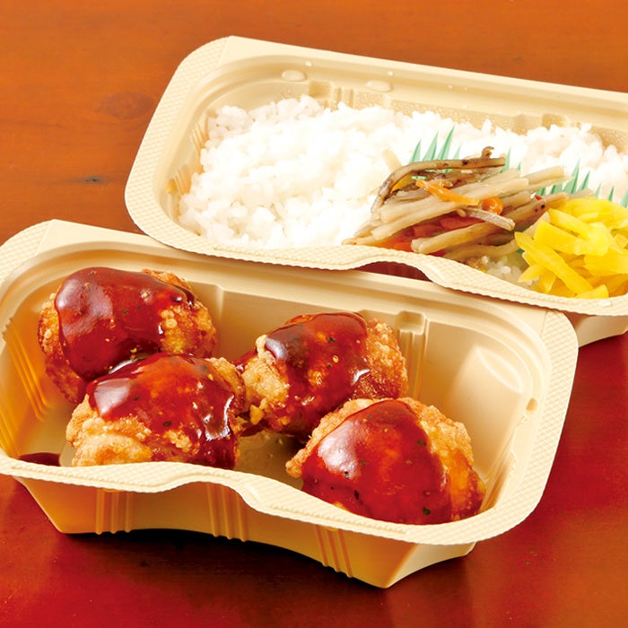 黒酸辣ソースからあげ弁当