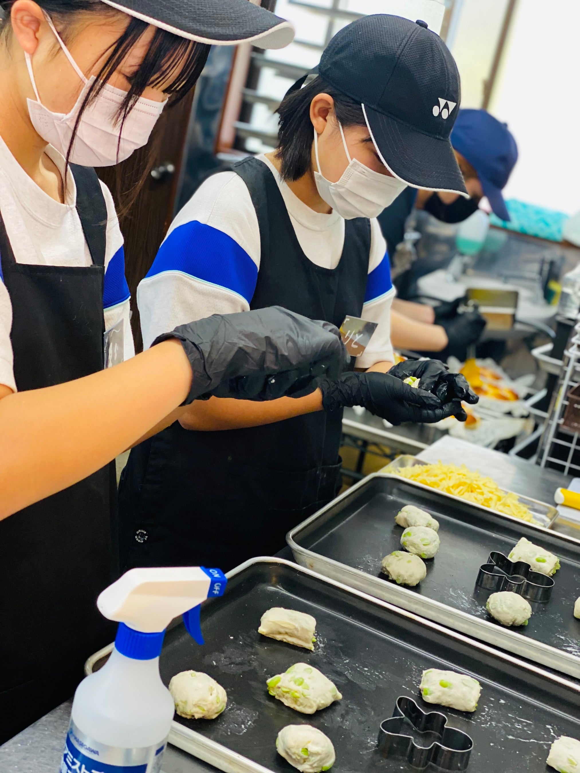 中学生の職場体験の様子