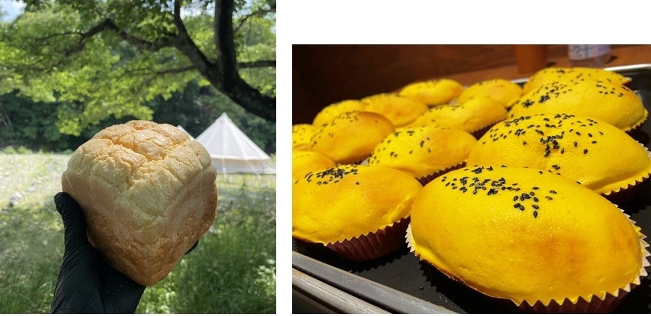 （左）メロン食パン（右）いも吉