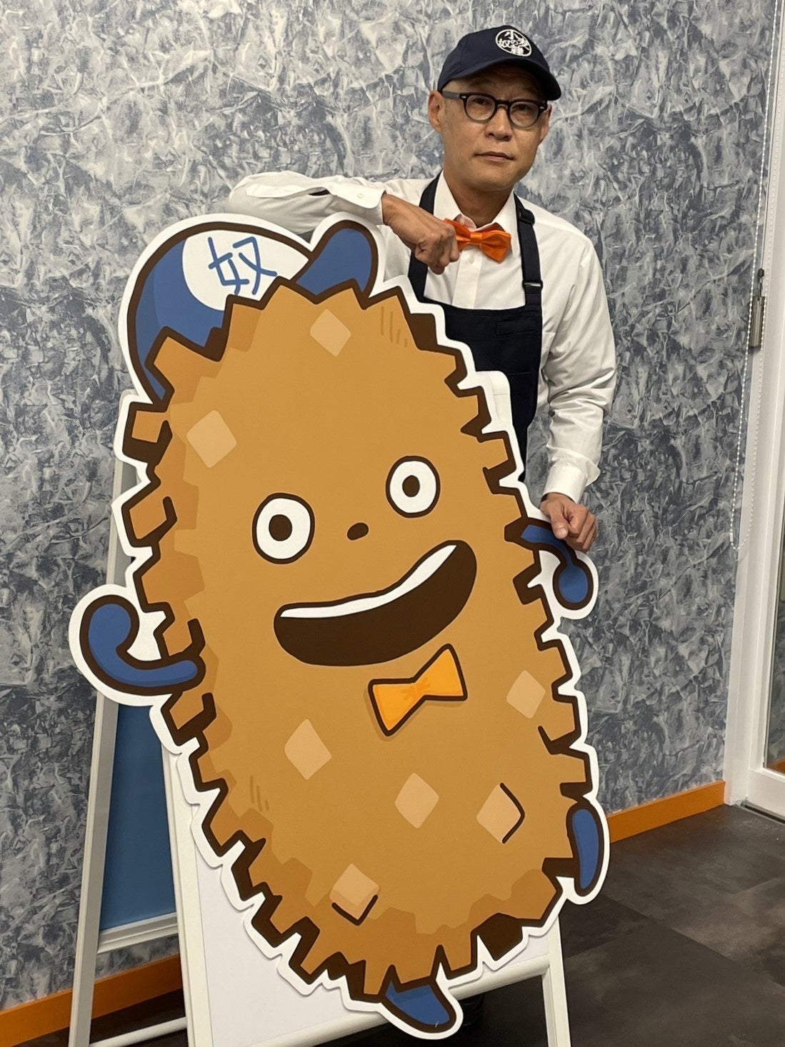 ドレイくんの大きな立て看板がお出迎え