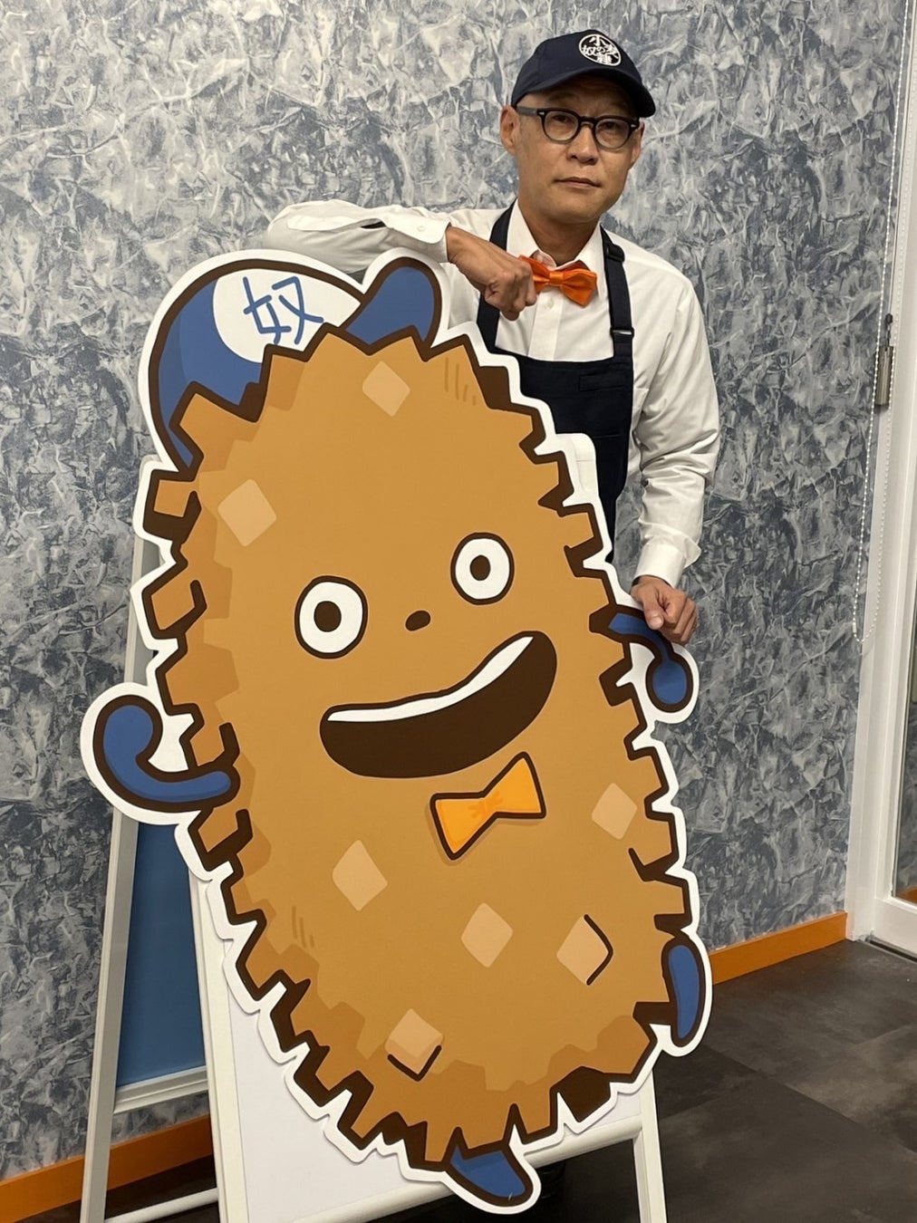 ドレイくんの大きな立て看板がお出迎え
