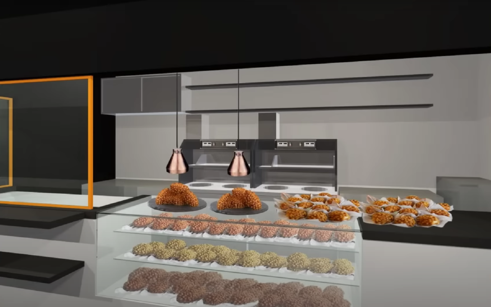 2月の配信で公開された「カレーパン専門店」のパースデザイン