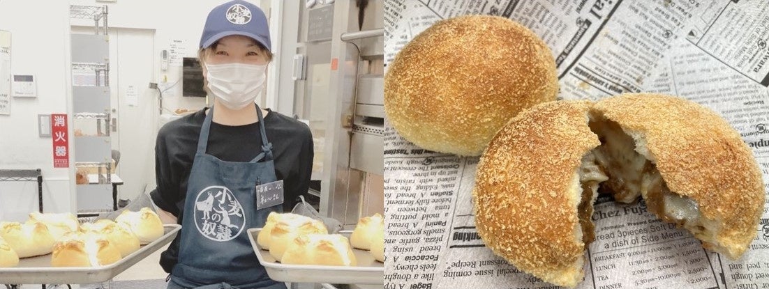 （左）那須烏山店 店長ネェ～さん　（右）焼いちゃったキーマカレーwithチーズ