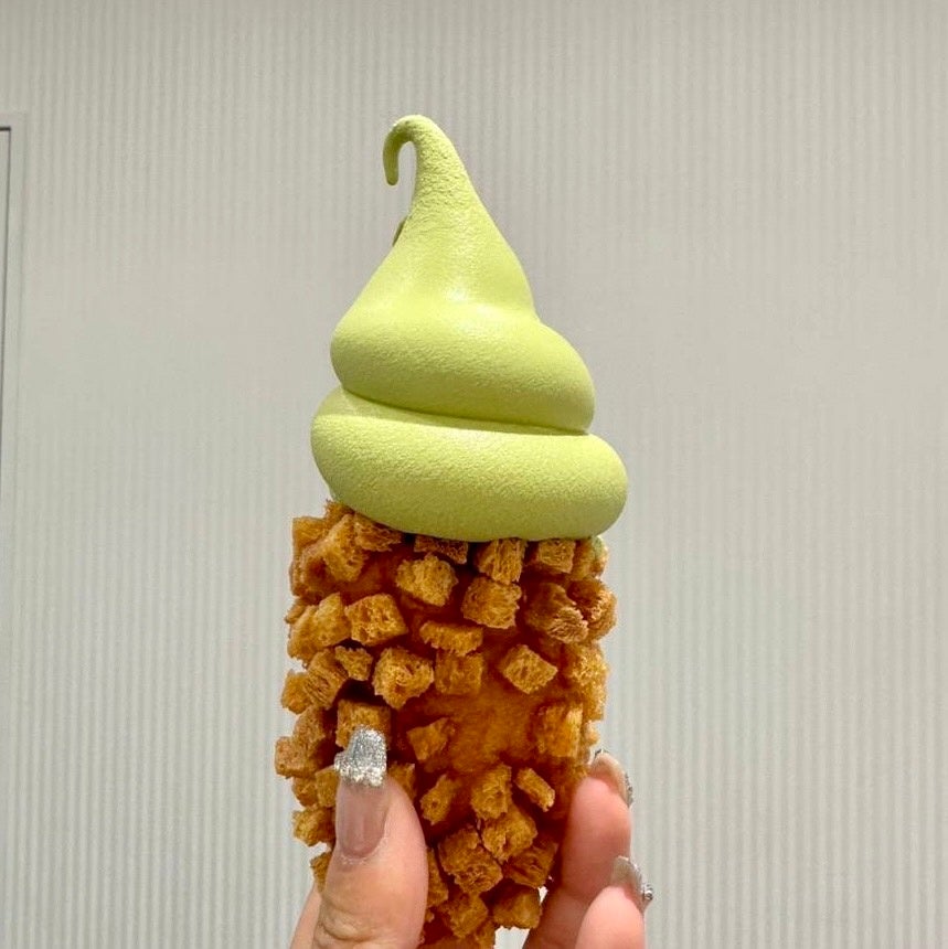 ソフトクリームも販売予定です。ザックザク抹茶ソフト