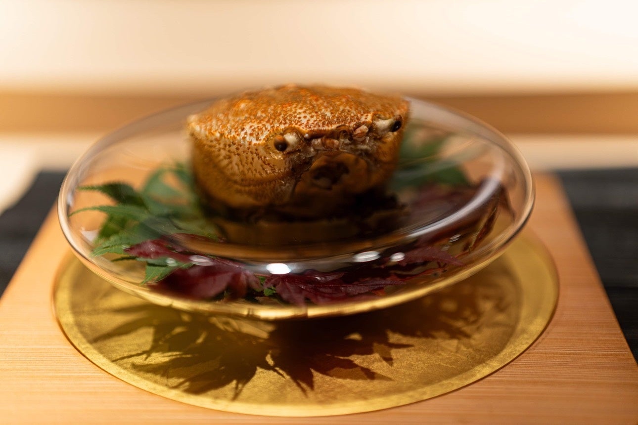 【先附】日本の至宝 毛蟹と石川野菜 土佐酢ジュレがけ