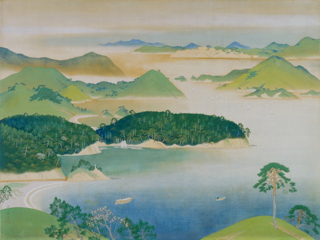 松岡映丘(まつおかえいきゅう) 「大三島(おおみしま)」昭和7年(1932)★