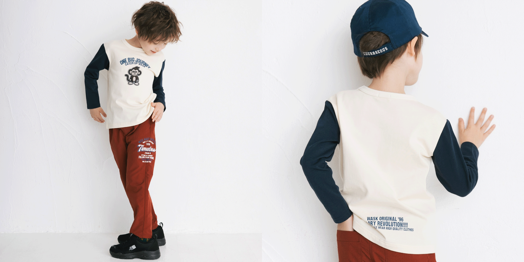 Tシャツ ￥6,600(税込)・パンツ ￥7,700(税込)