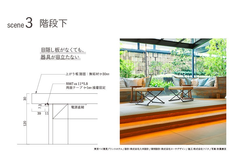 scene3_階段下 目隠し板がなくても、 器具が目立たない