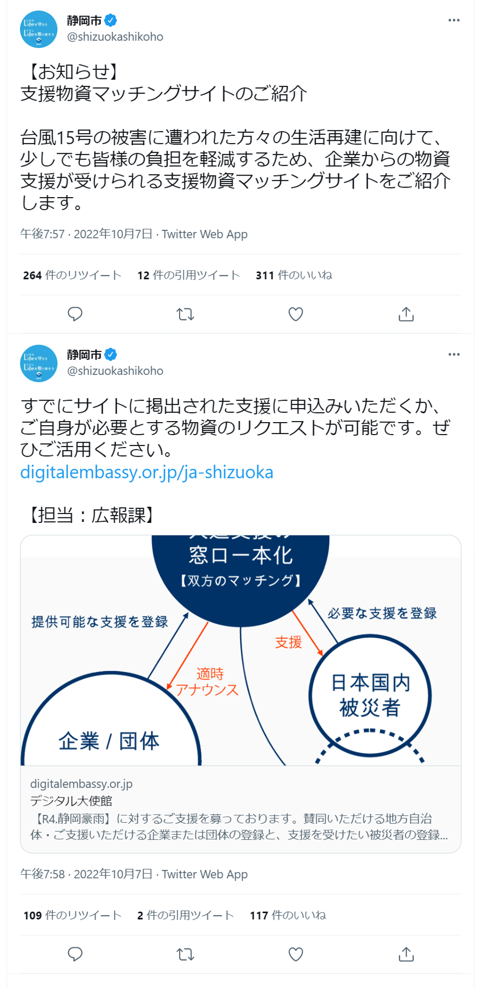 静岡市による先行公開