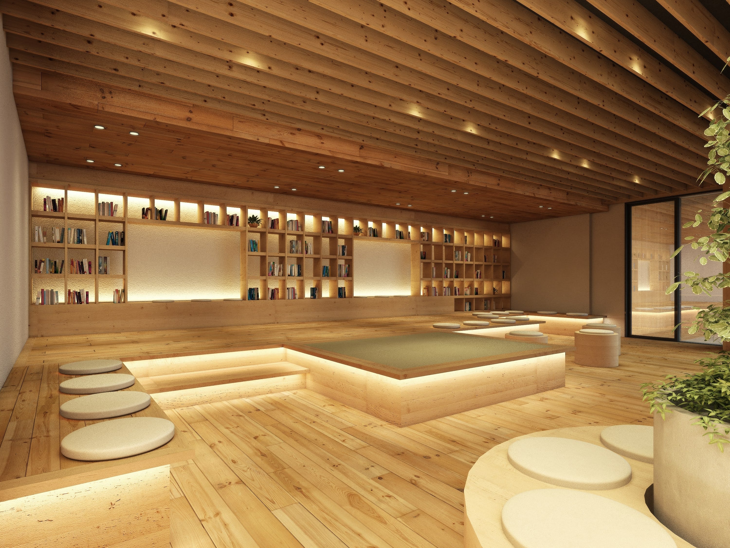 △ 3階・湯上がりラウンジ