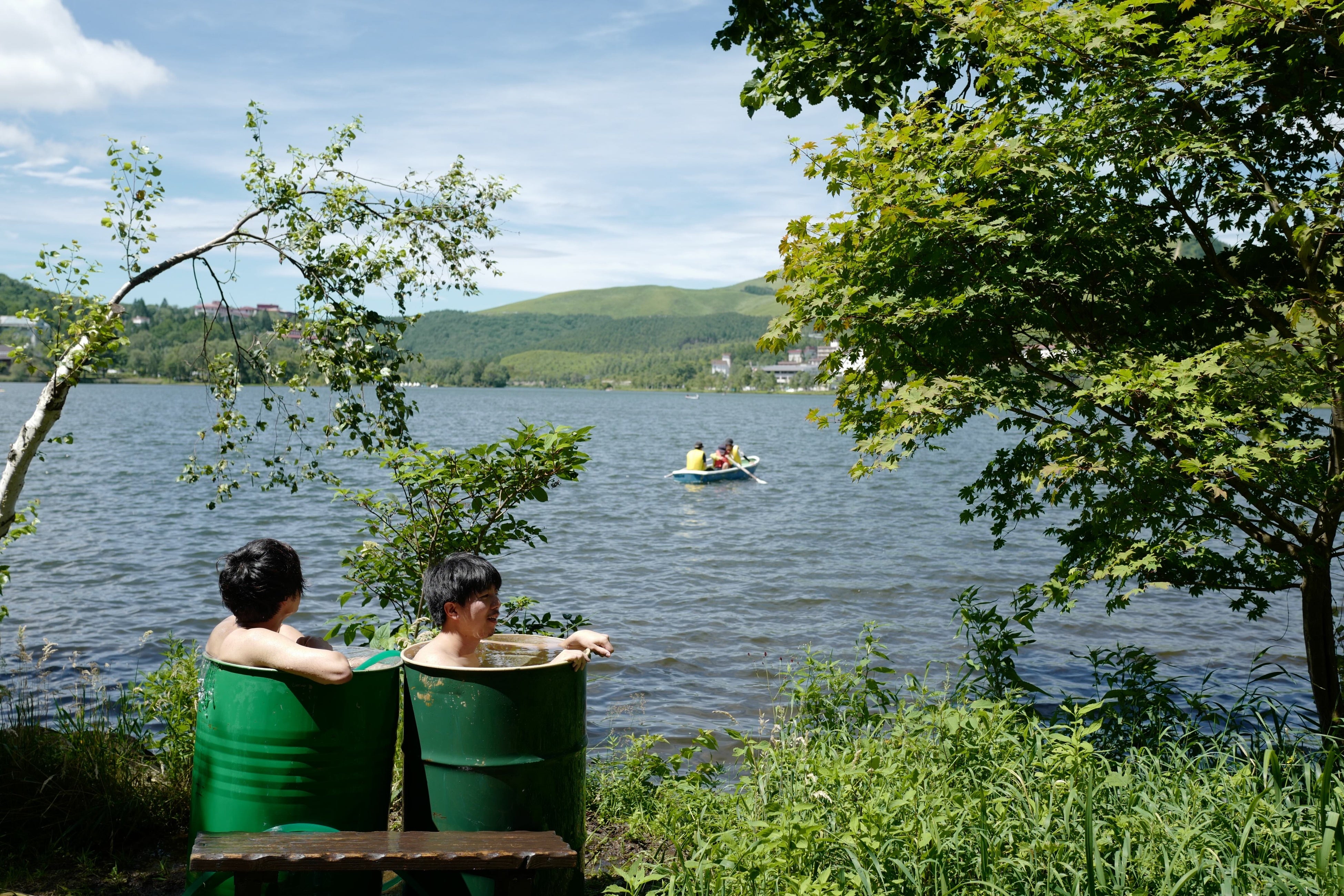 湖畔アウトドアサウナ