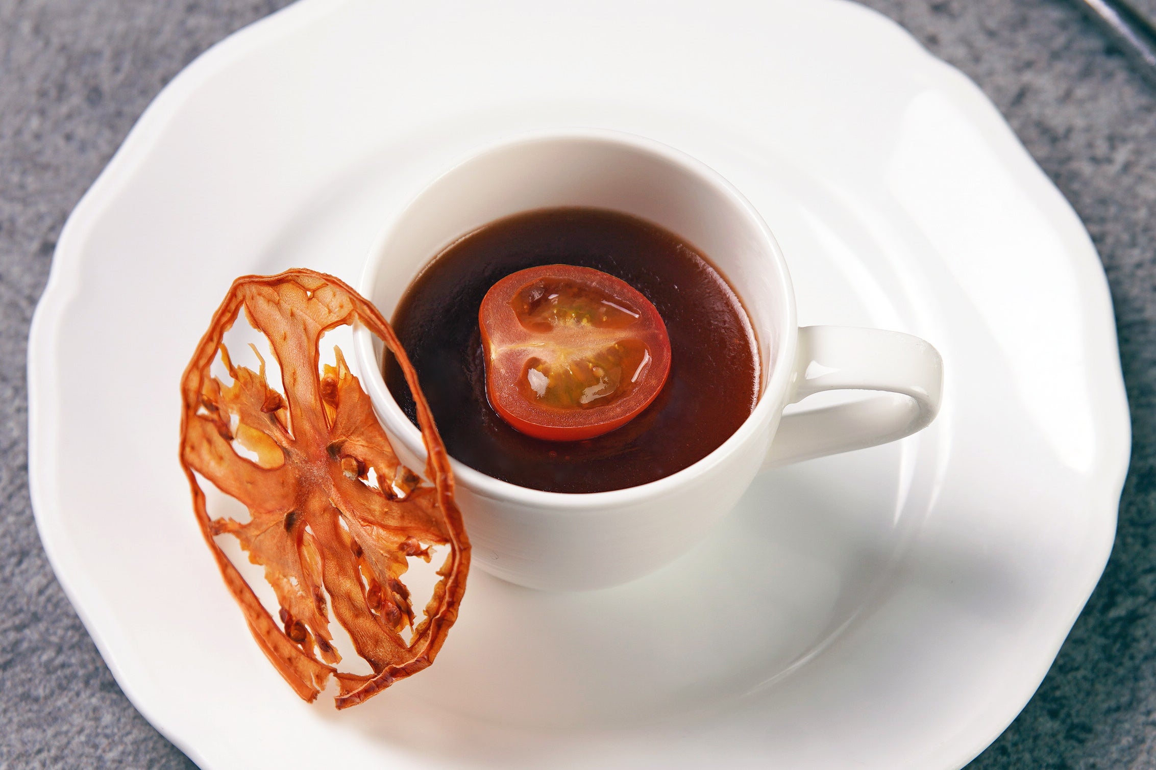 福島県直送プチぷよトマトの冷製スープ