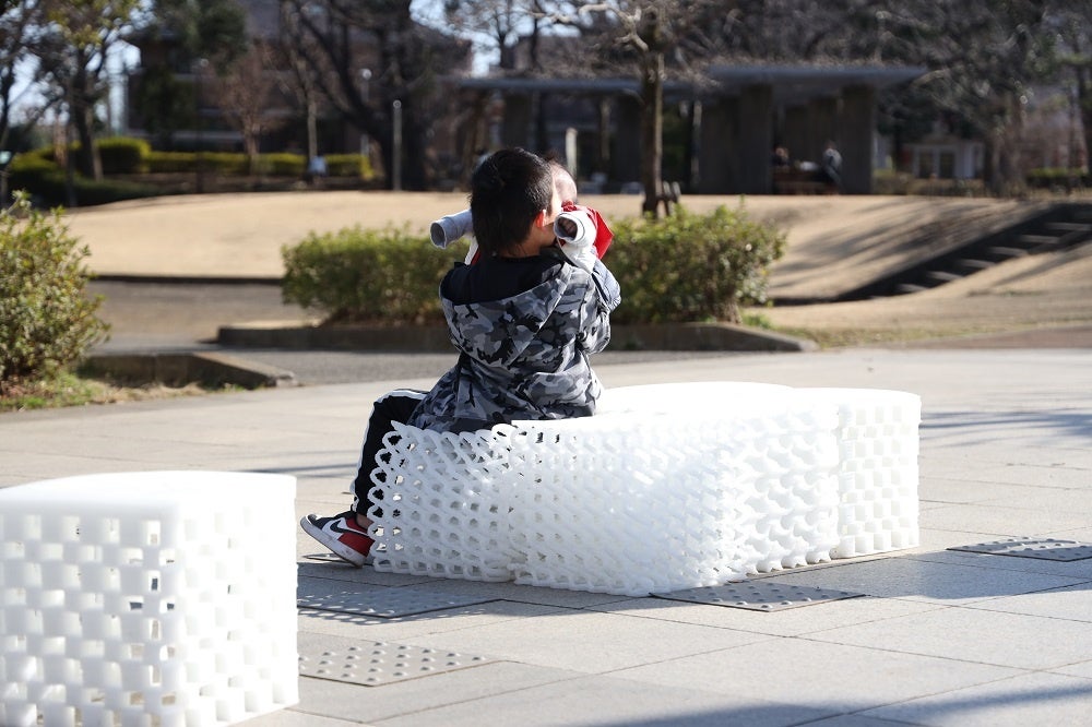 触感メタマテリアルで作られたイス（画像提供：慶應義塾大学SFC研究所環デザイン＆デジタルマニュファクチャリング共創ラボ）