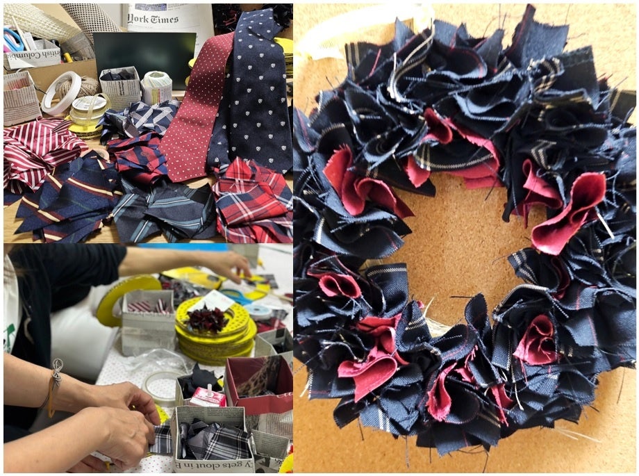 〈はぎれを使ったリース作りワークショップ〉