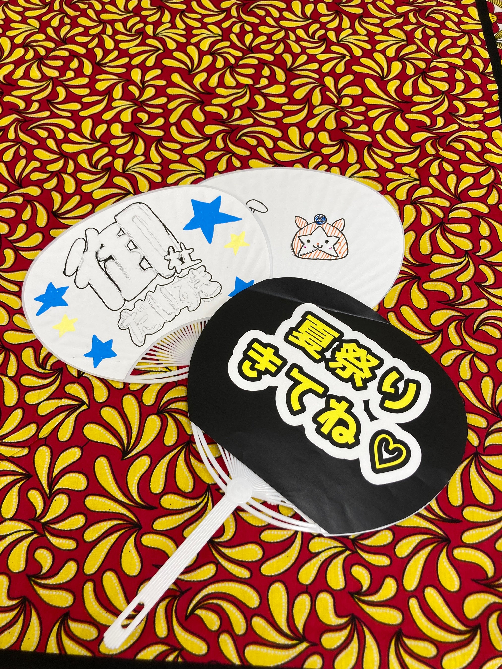 「うちわを作ろう！ワークショップ」 完成品（イメージ）