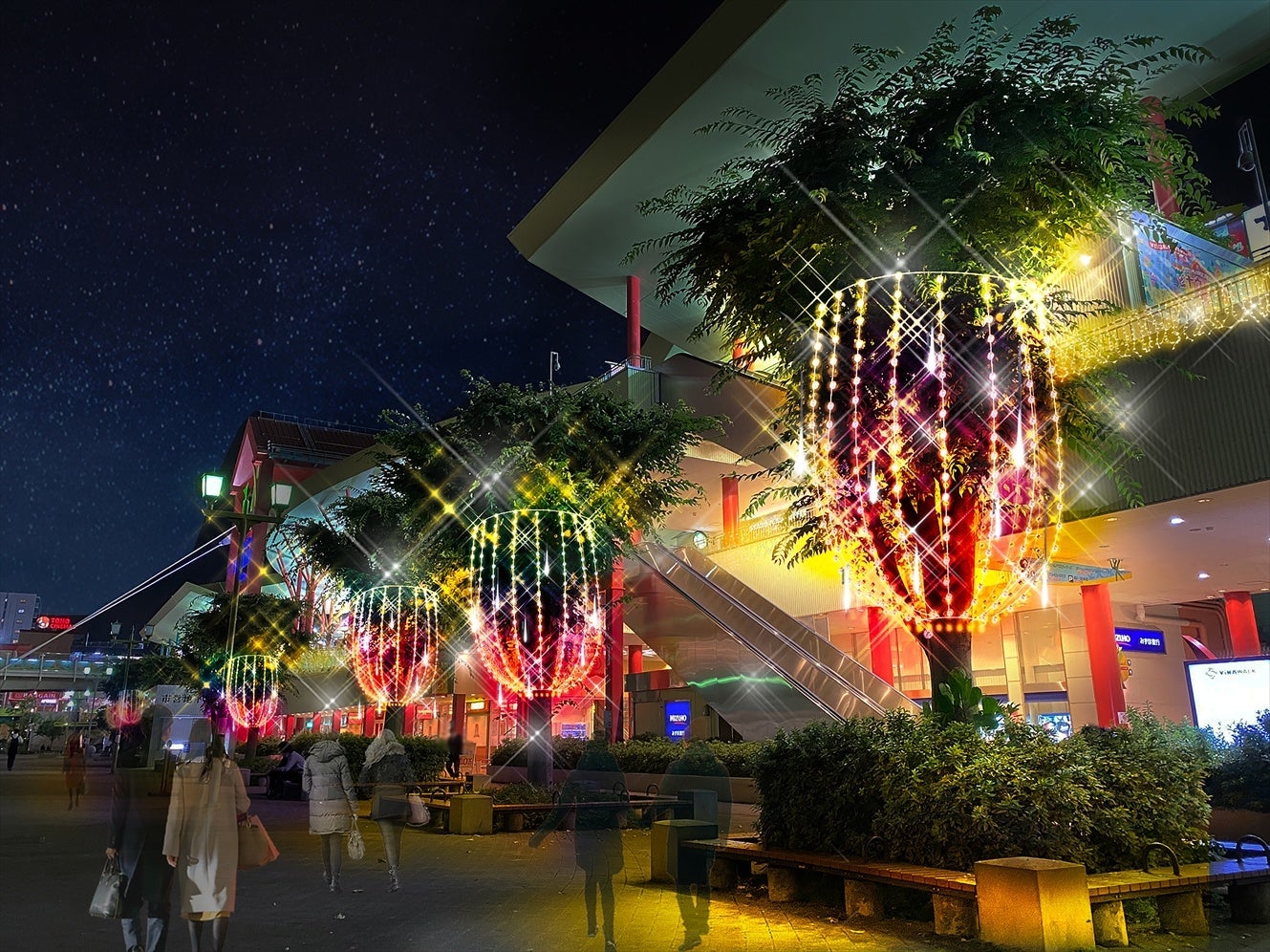 ＜「七色のシャンパンイルミネーション」（イメージ）＞