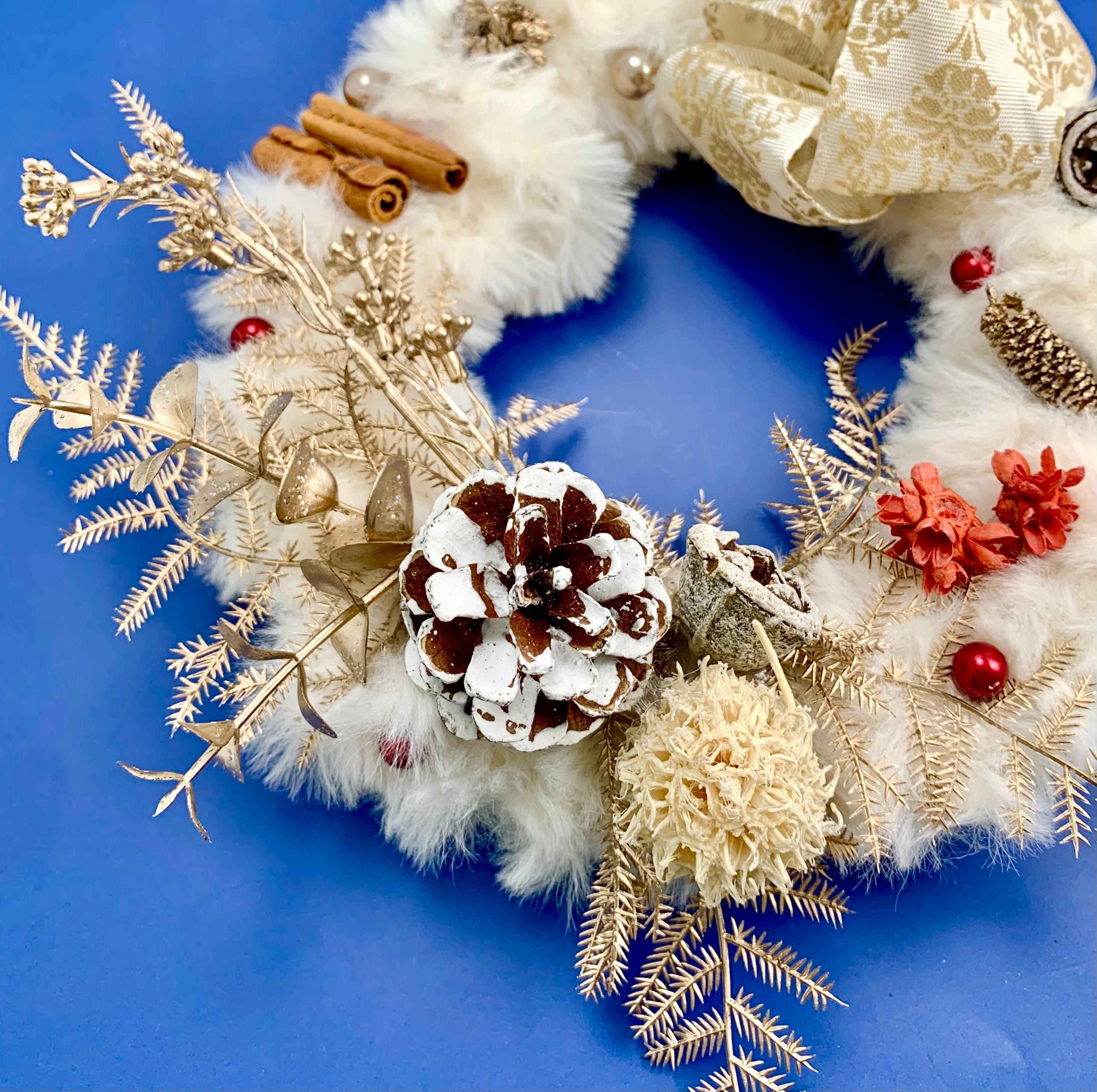 ＜指編みもこもこリースをつくろう！（イメージ）＞