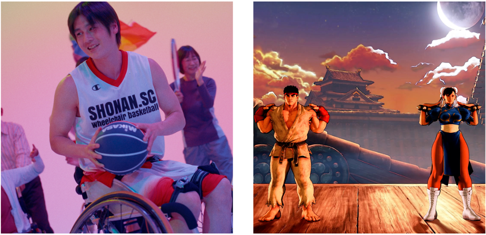 左から、米田敬、リュウ&春麗