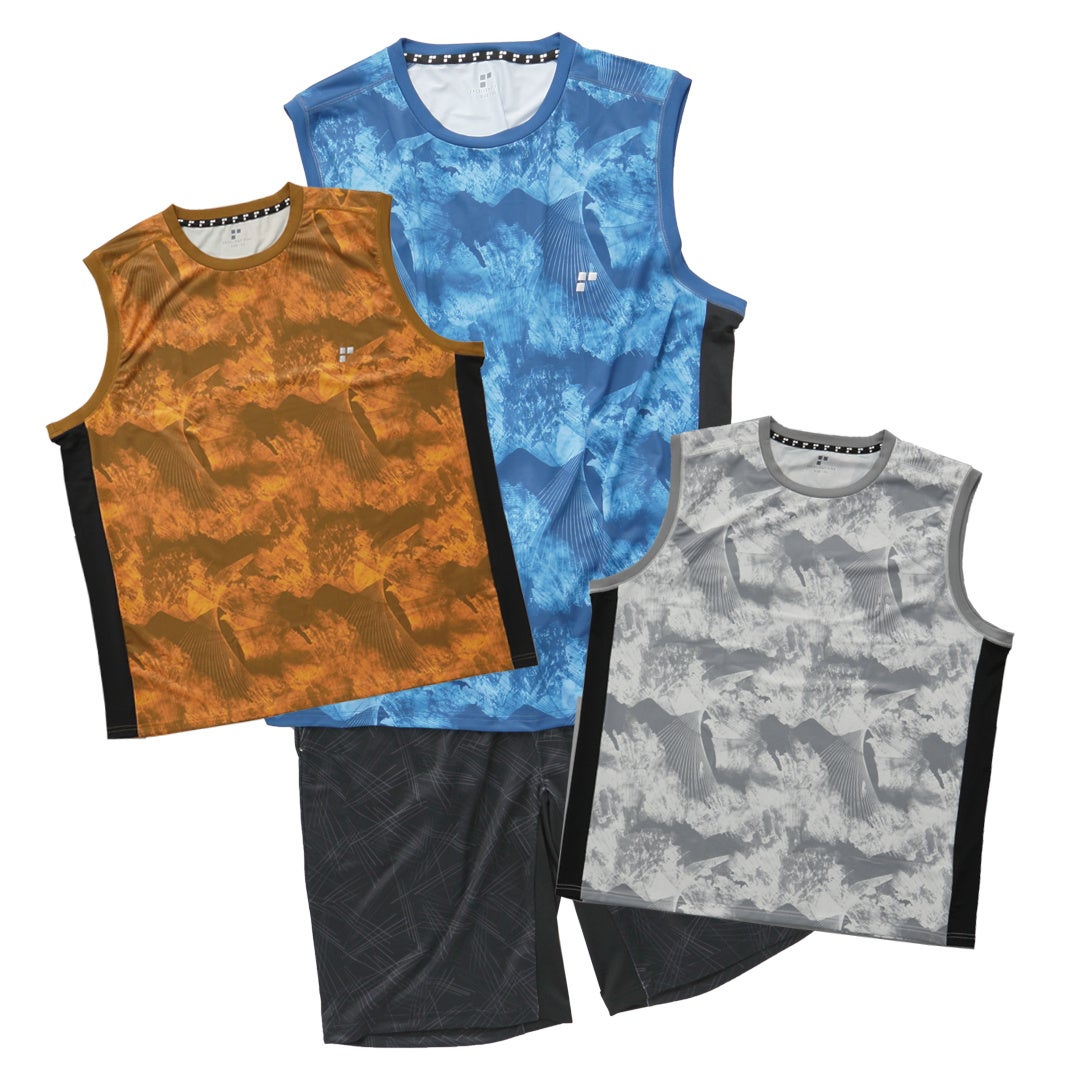 ベア天竺総柄ノースリーブ