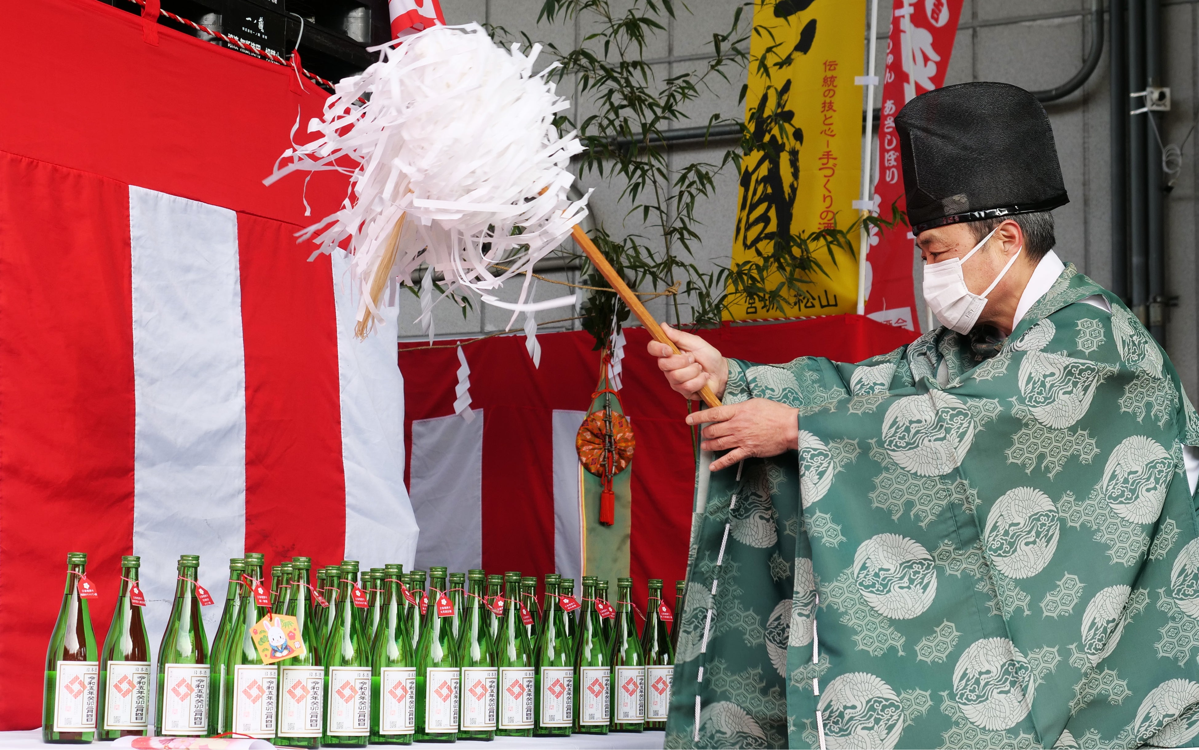 地元羽黒神社 足立宮司によるお祓い