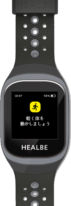 ①身体が動いていないときに注意を促すアラート