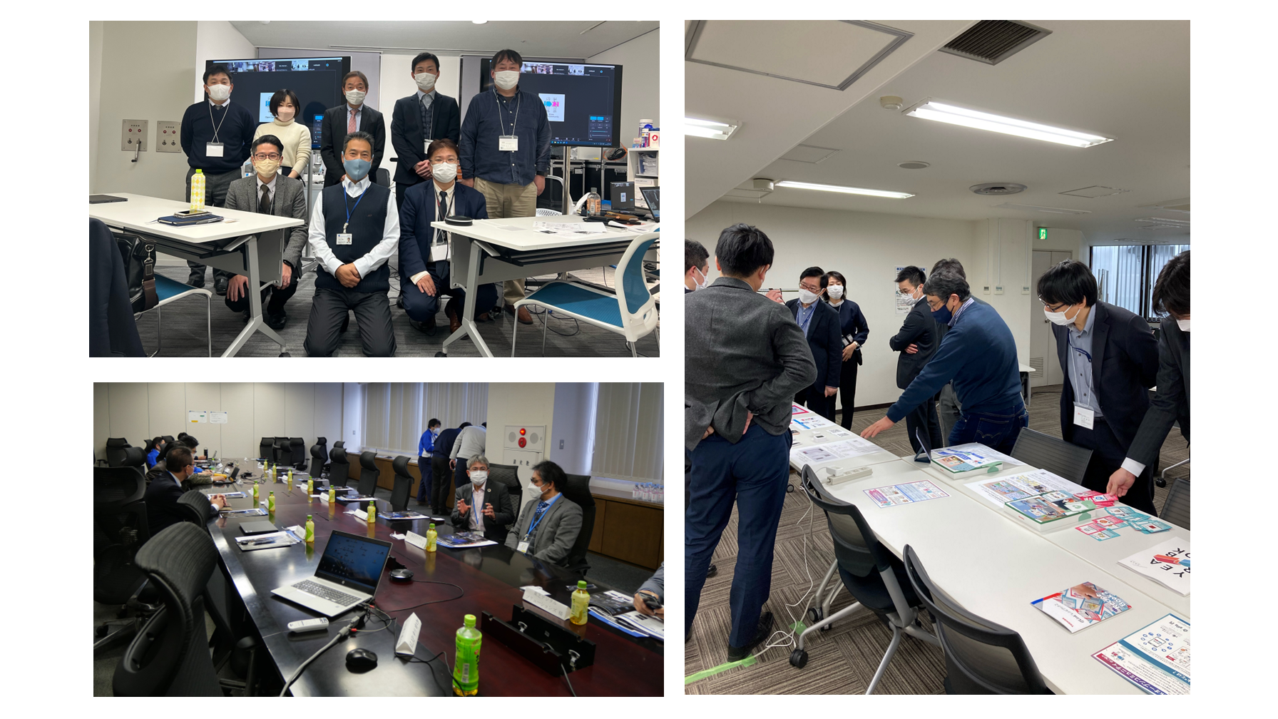 左上写真：近畿会場の様子、左下写真：東北会場の様子、右写真：九州会場の様子