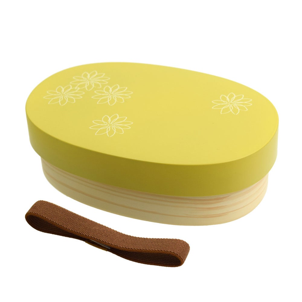 あわいろ　抗菌一段小判弁当　イエロー