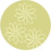 ダリアをイメージさせる花柄（イエロー）