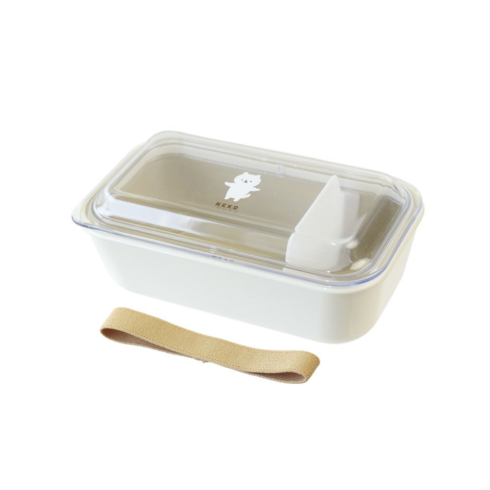 ムームー　抗菌コンテナランチ１段　みるくねこ