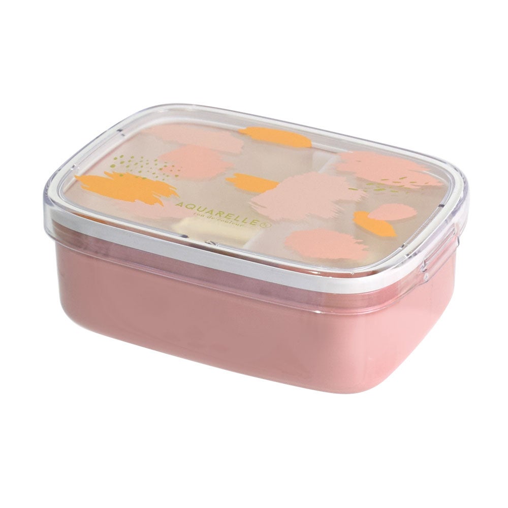 アクアレール　抗菌ワンタッチランチ１段　ピンク