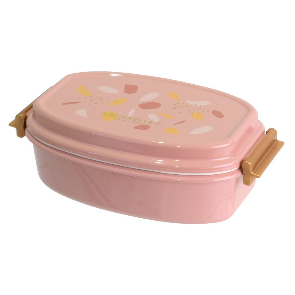 アクアレール　抗菌2WAYタイトランチ2段　ピンク