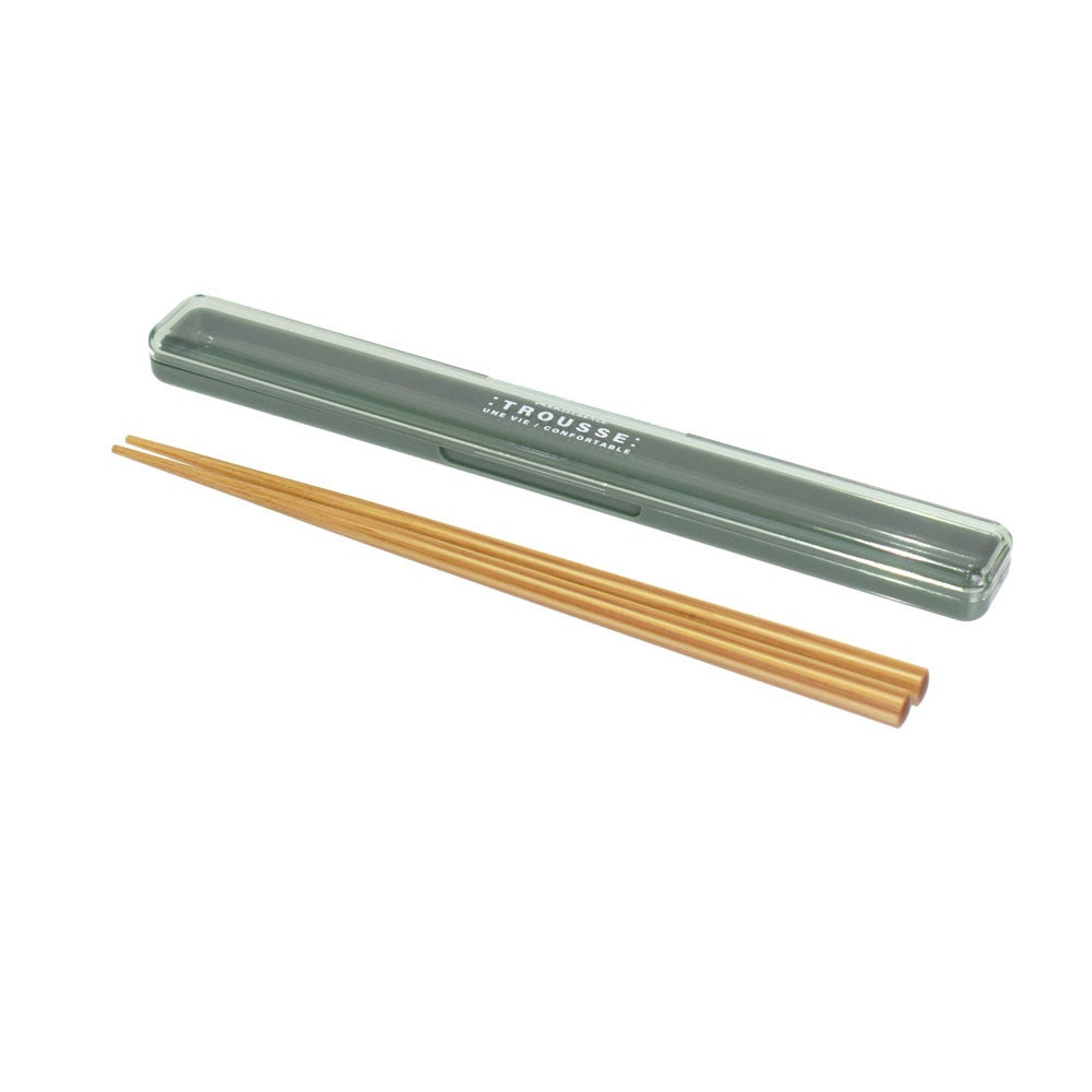 トルース　抗菌六角箸＆ケース　グリーン