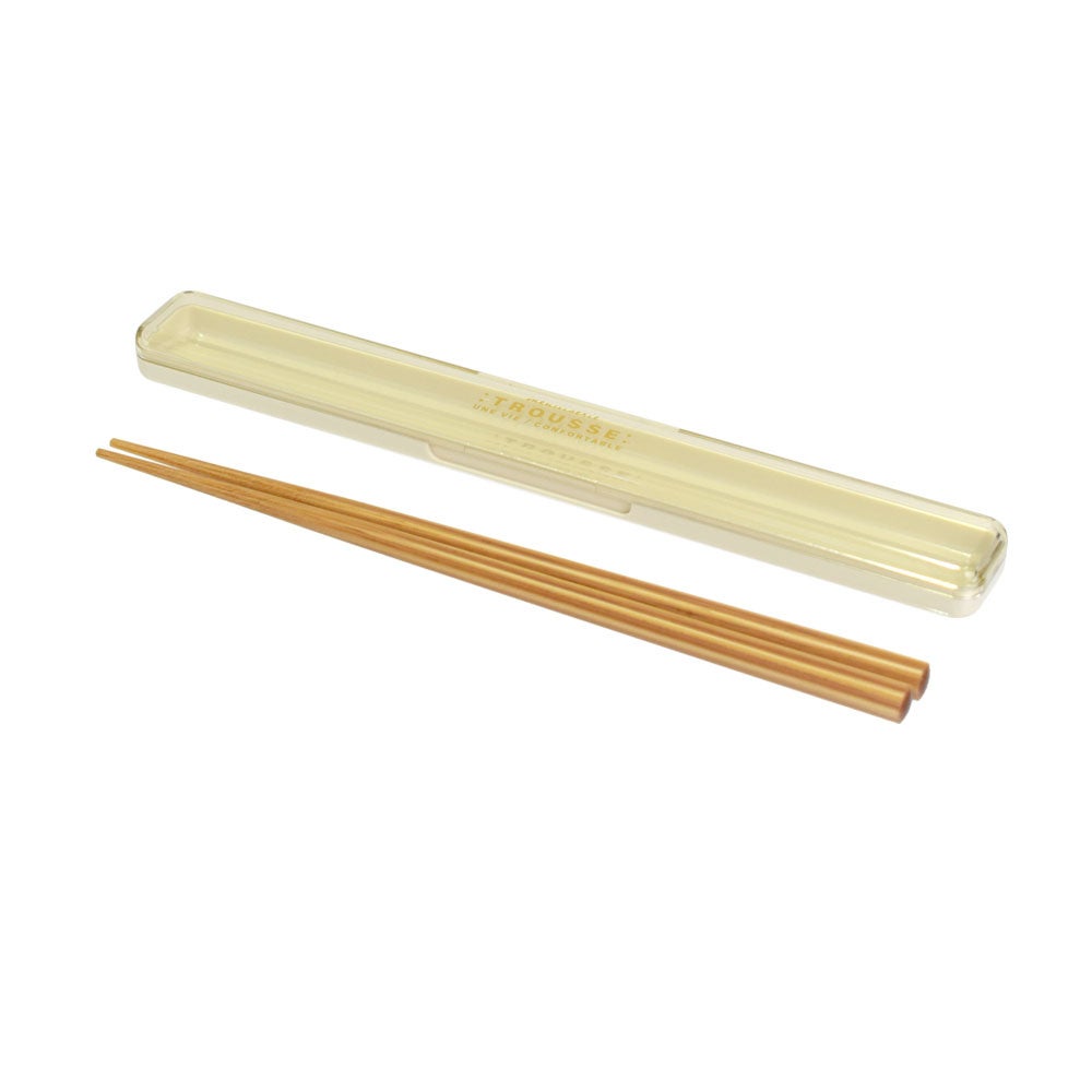 トルース　抗菌六角箸＆ケース　アイボリー