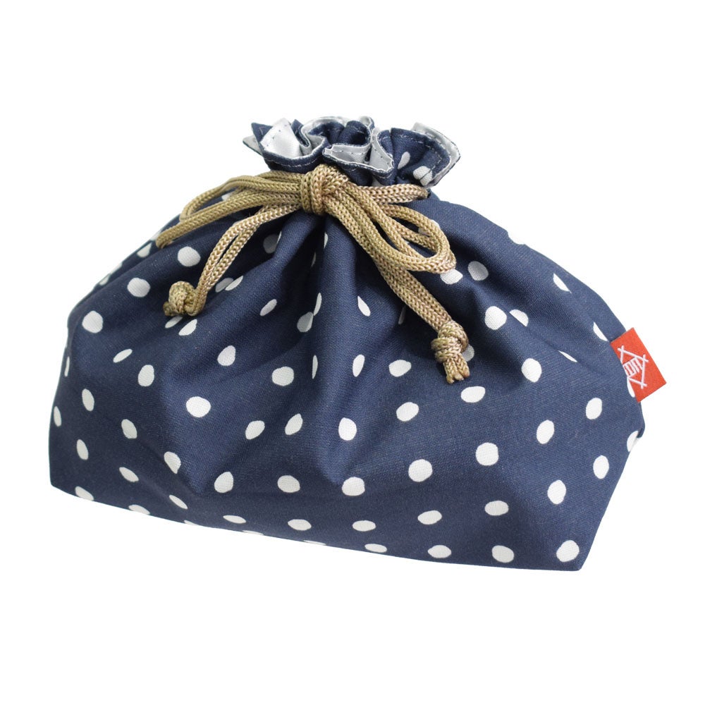 うまいや　ランチ巾着　ネイビーブルー