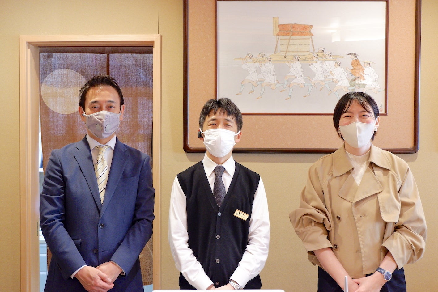 古屋旅館の内田宗一郎(左)、ナレッジ・ストックの渡辺早紀氏(右)